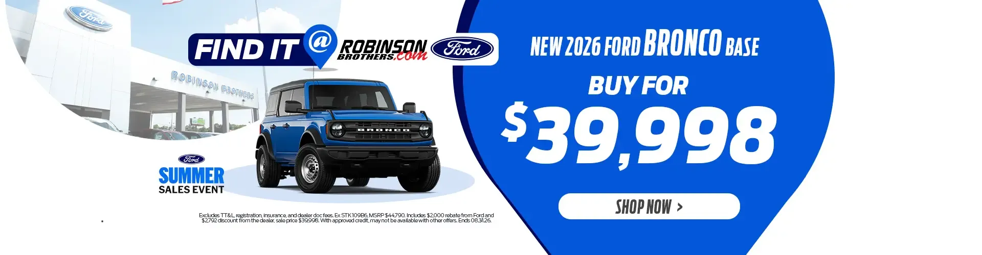 New 2026 Ford Bronco Special